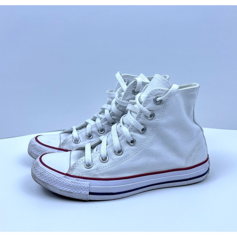 Chuck Taylor Converse High Tops Classic White Lace Up Sneakers Women's Size 6.5